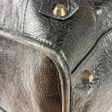Balenciaga Black Lambskin Moto Work Two-Way Bag