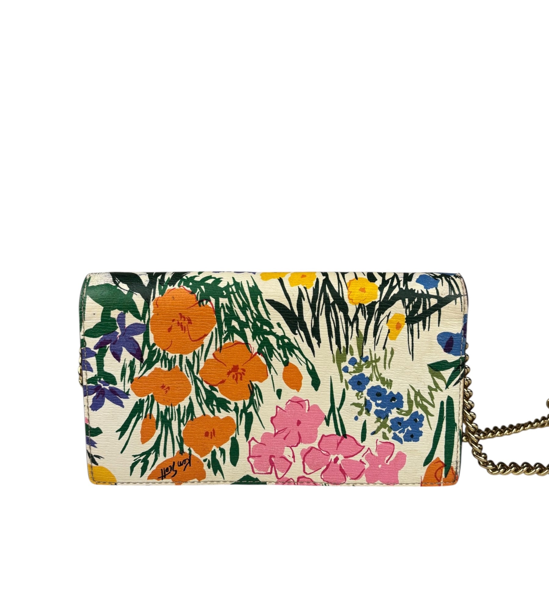 Gucci x Ken Scott Floral Horsebit 1955 Wallet on Chain
