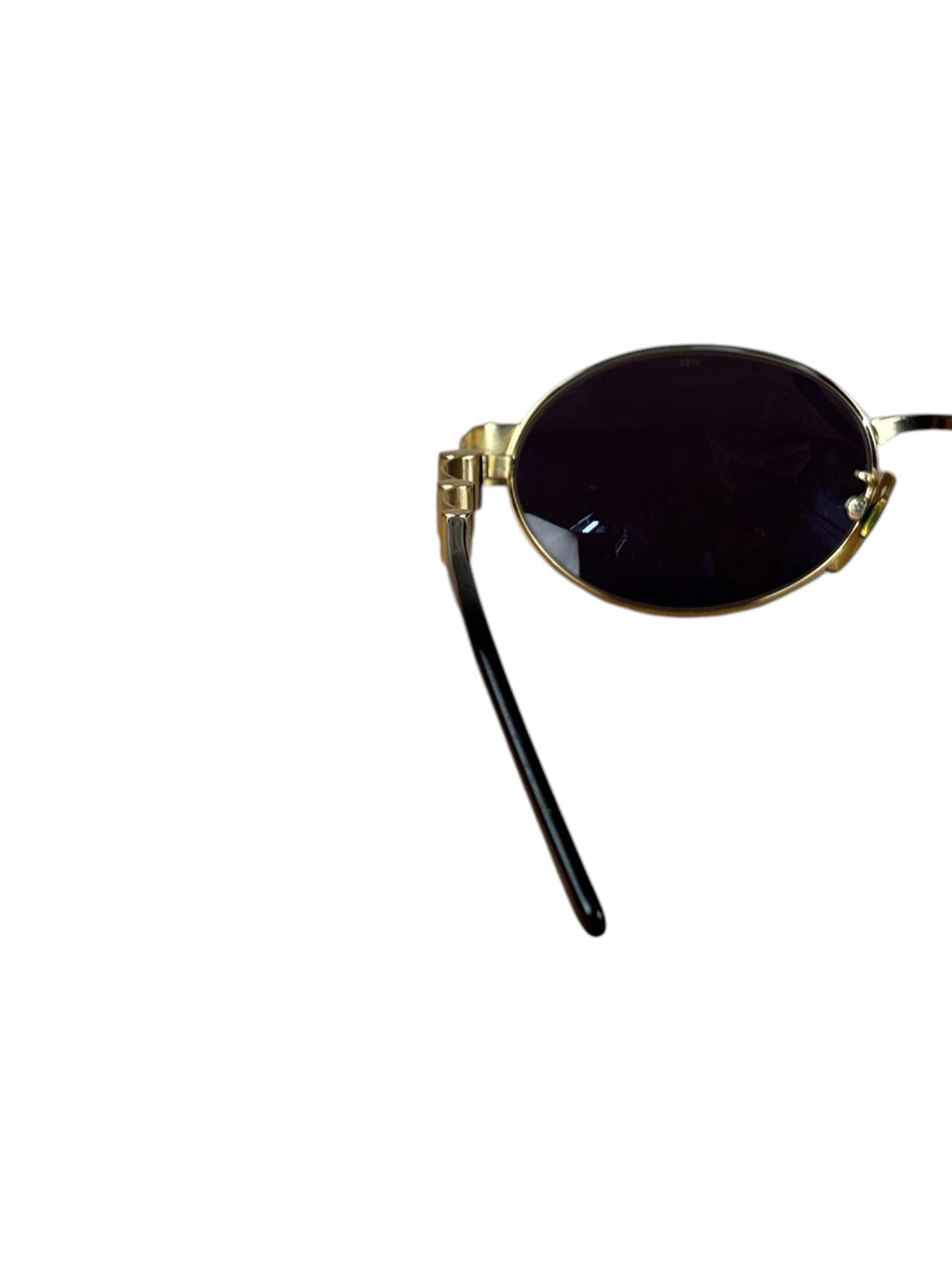 Fendi Gold/Black Oval Sunglasses