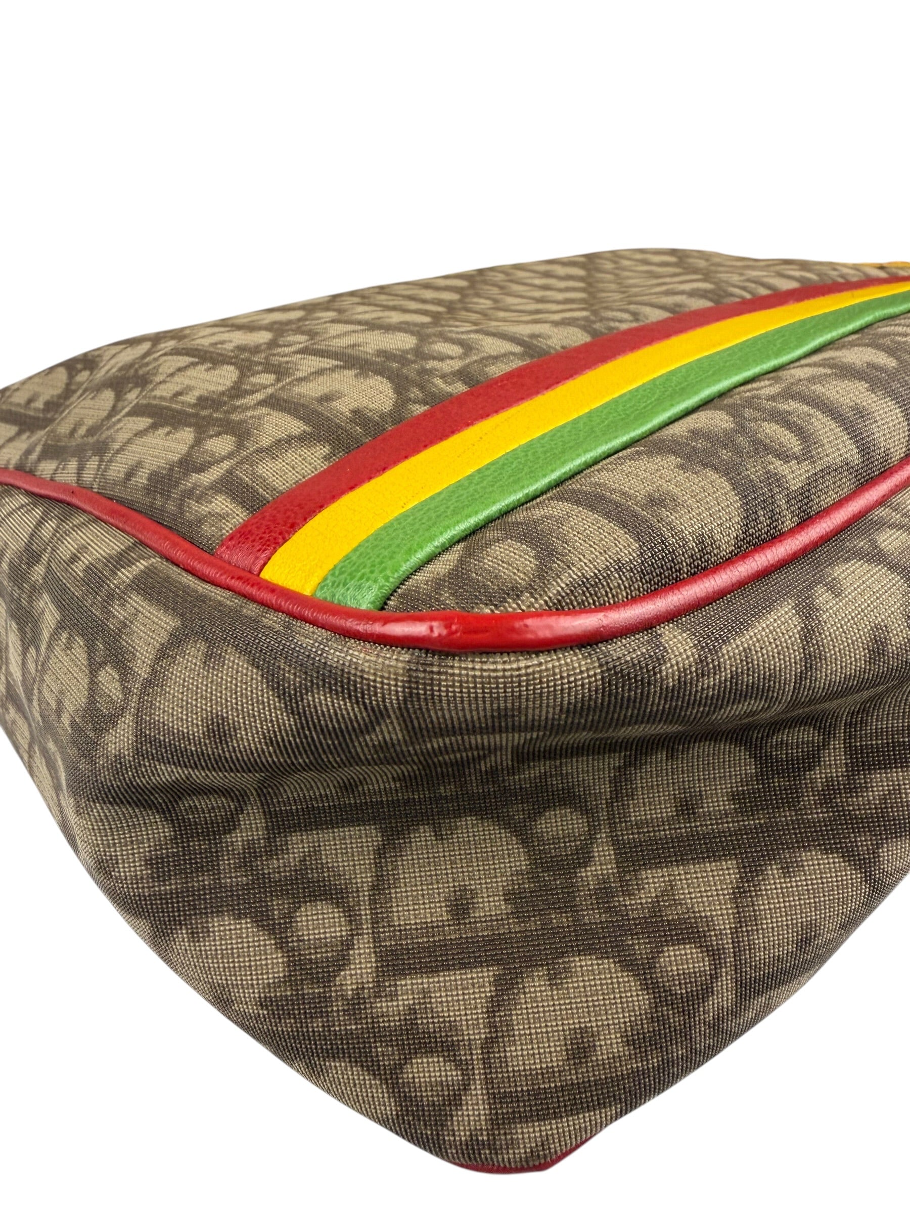 Christian Dior Vintage Monogram Rasta Trotter Messenger Bag