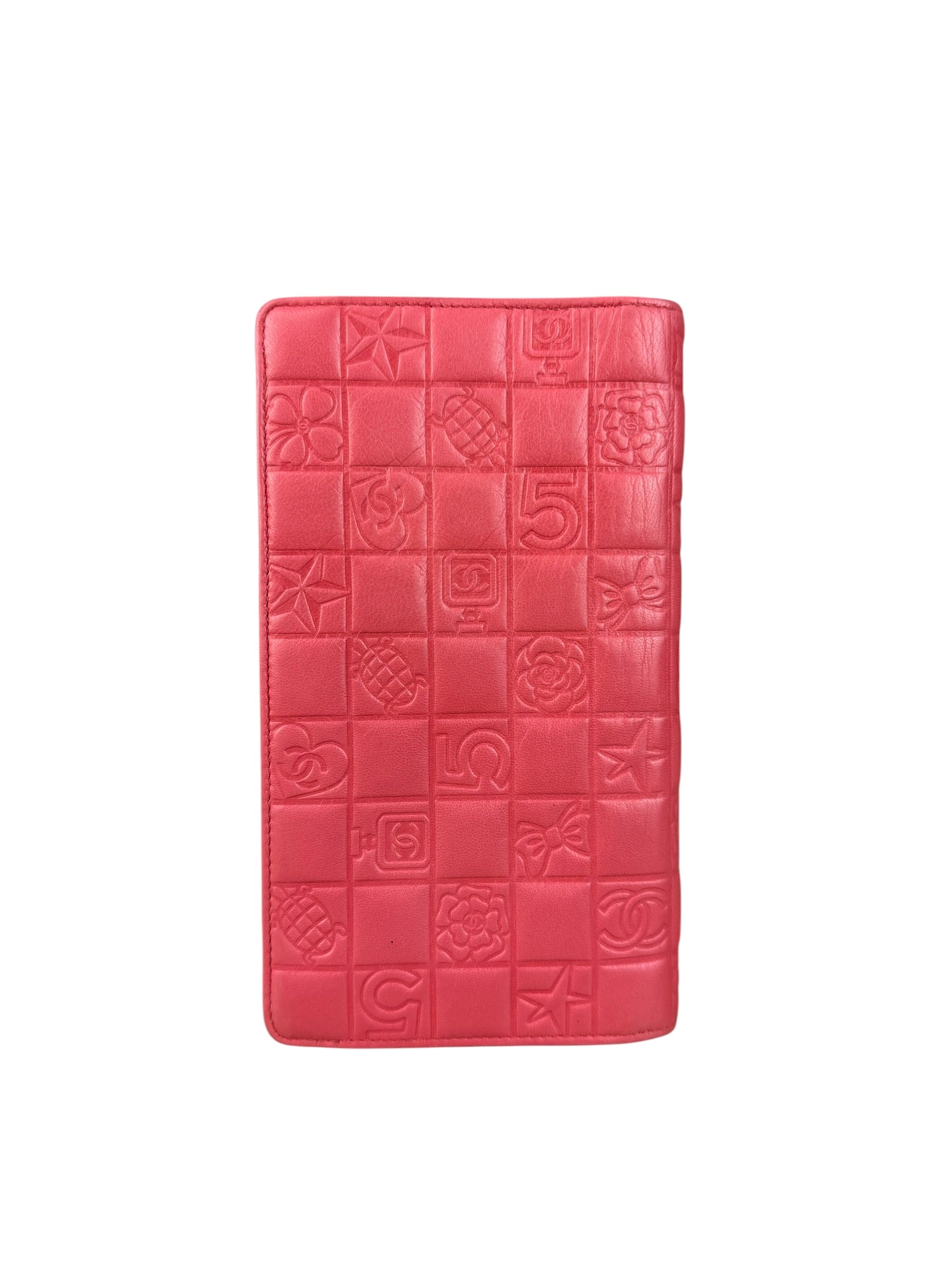 Chanel Pink Quilted Leather Lucky Symbols Long Wallet 2004