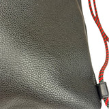 Gucci Black Leather Drawstring Backpack
