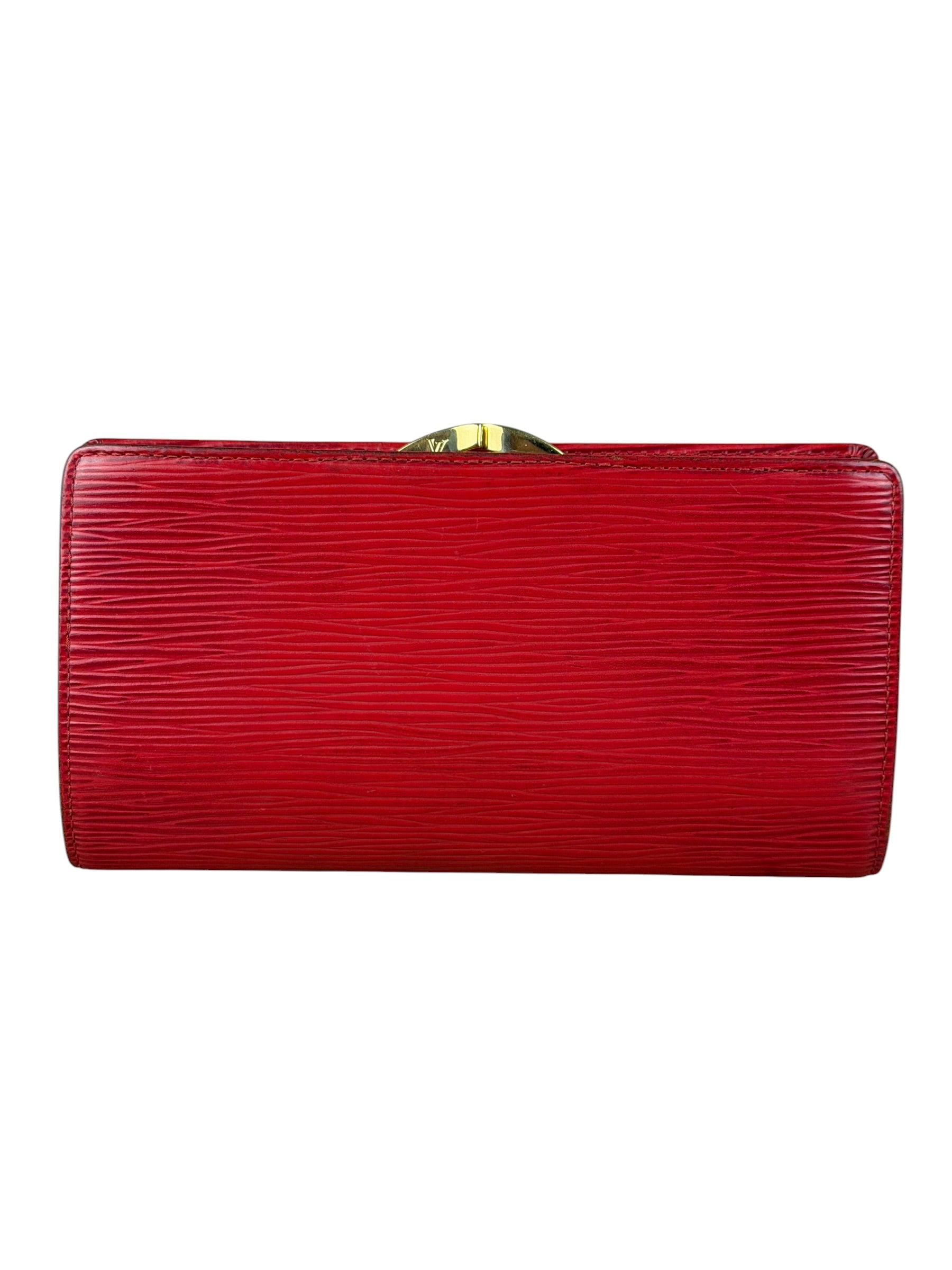 Louis Vuitton Vintage Red Epi Leather Agenda Cover Pochette