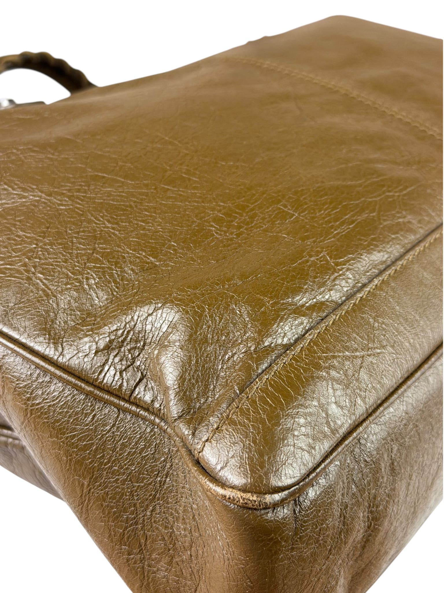 Balenciaga Brown Motocross Classic Travel Bag