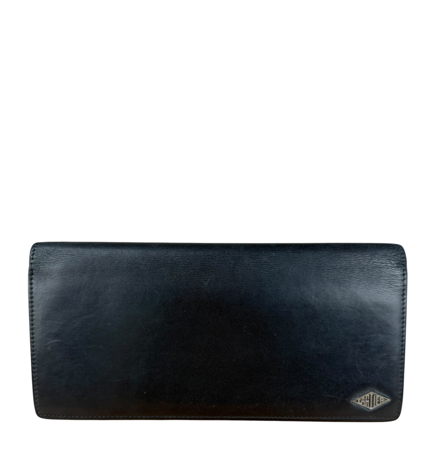 Cartier Black Leather Louis Multipurpose Continental Long Wallet