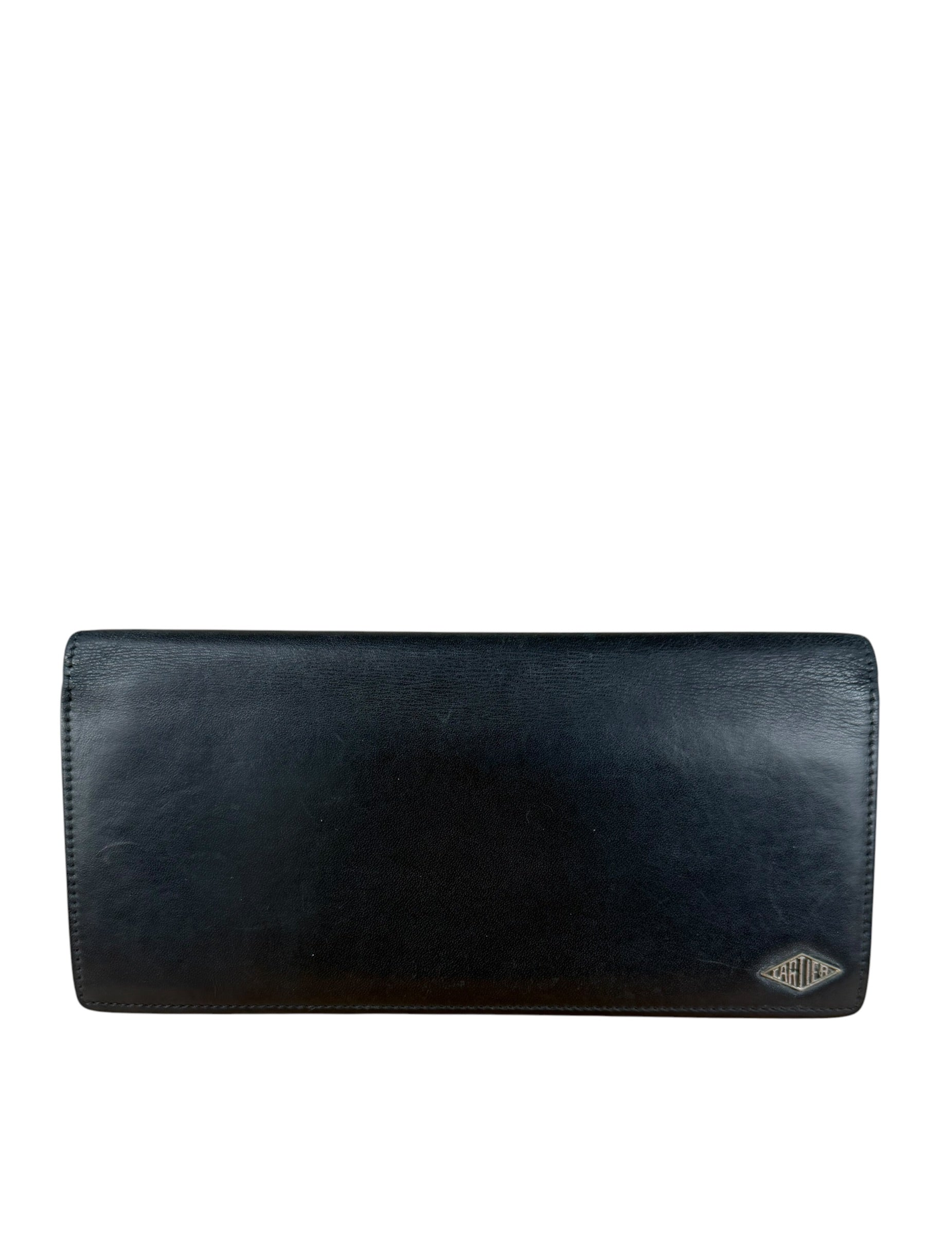 Cartier Black Leather Louis Multipurpose Continental Long Wallet