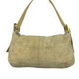 Fendi Beige Suede/Leather Trim Baguette
