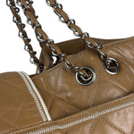 Chanel Camel Quilted Lambskin East-West Large Chain Tote 2008