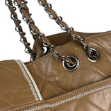 Chanel Camel Quilted Lambskin East-West Large Chain Tote 2008