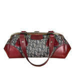 Christian Dior 2005 Doctor Bag Navy/Red Leather Trim