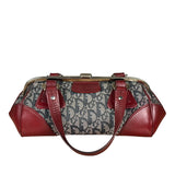 Christian Dior 2005 Doctor Bag Navy/Red Leather Trim