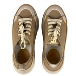 Max Mara Leather Platform Sneaker Beige