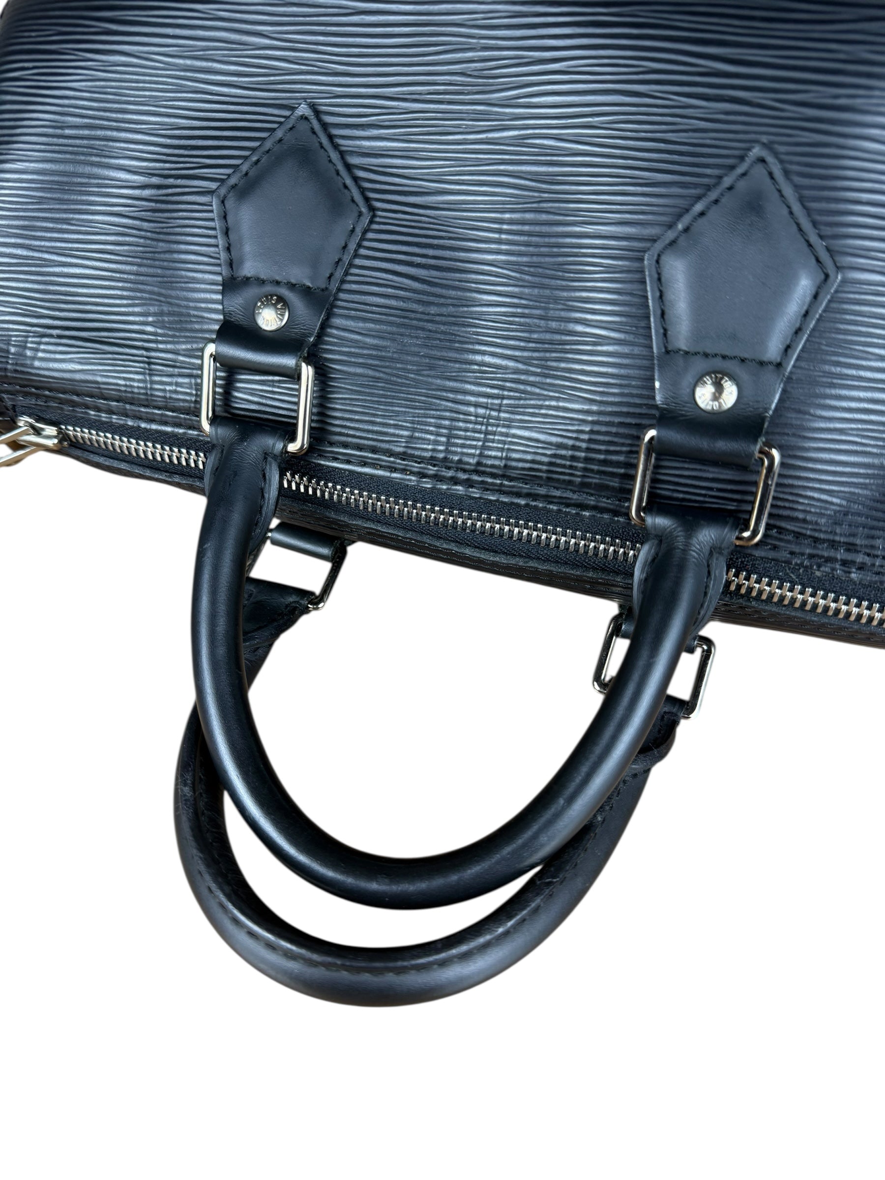 Louis Vuitton Black Epi Speedy 25