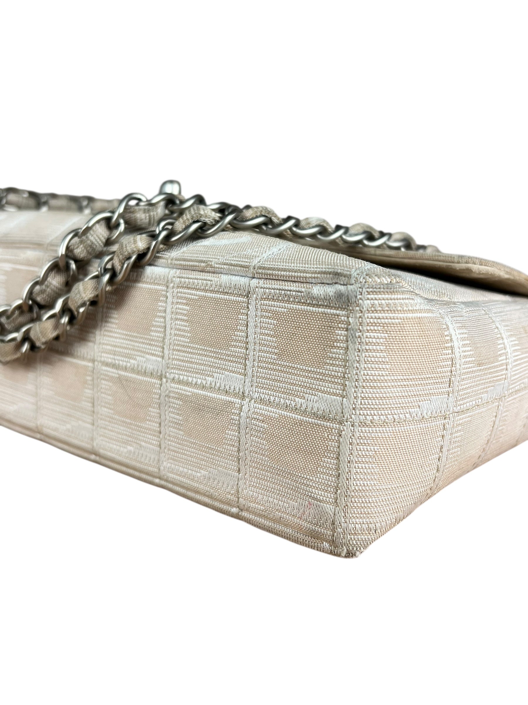 Chanel Vintage Beige Travel Line Classic Flap 2001