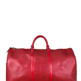 Louis Vuitton Red Epi Keepall Duffel Hand Bag