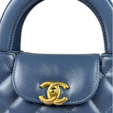 Chanel Blue Quilted Calfskin Nano Kelly Shopper Two-Way Bag 2023