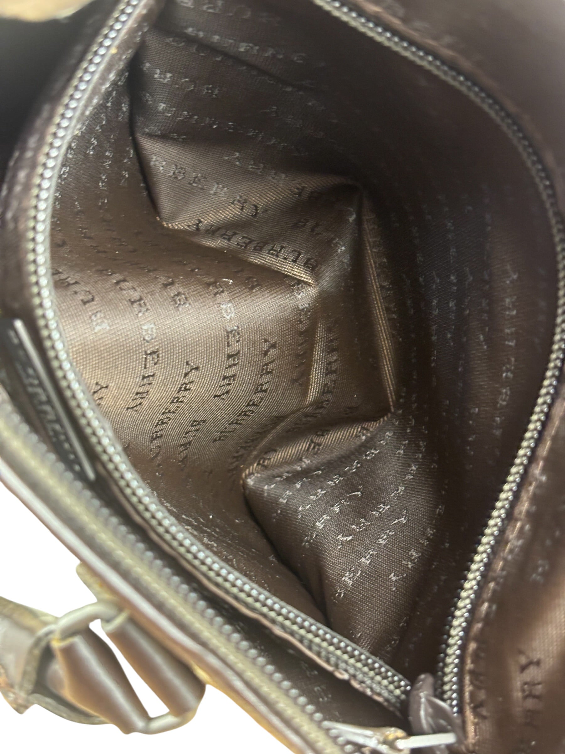 Burberry Leather Trim House Check Small Speedy Handbag