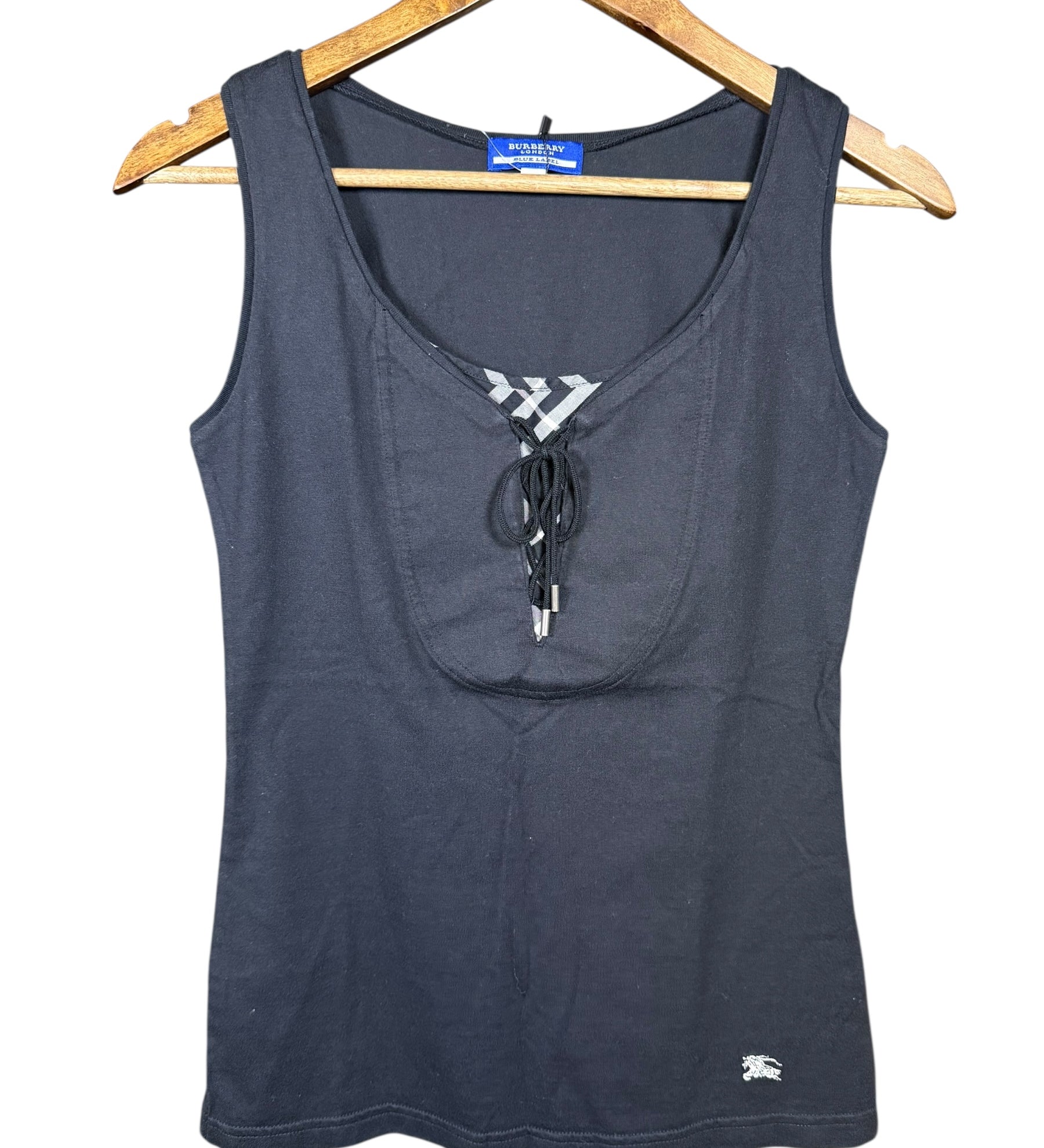 Burberry Blue Label Lace Up Sleeveless Top