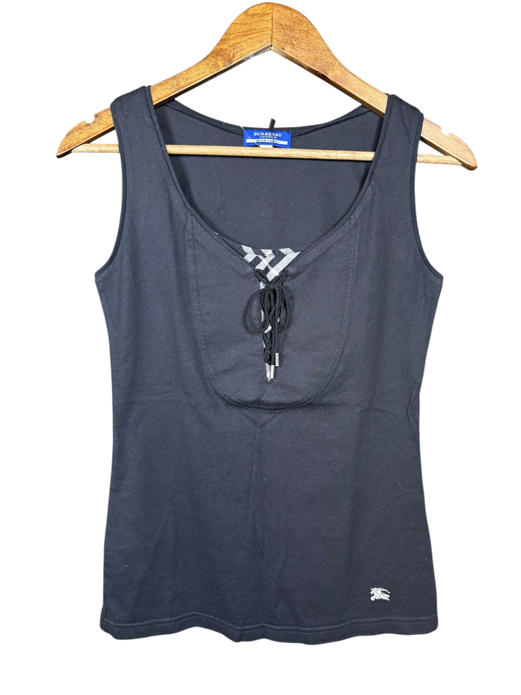 Burberry Blue Label Lace Up Sleeveless Top