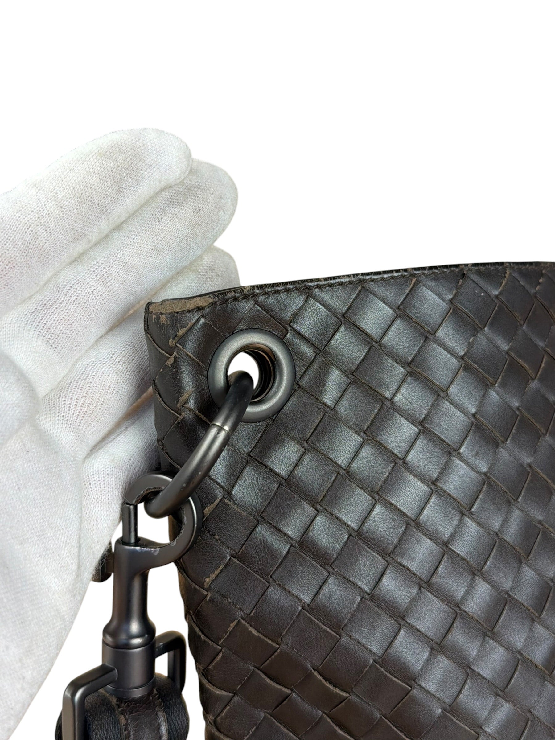Bottega Veneta Brown Intrecciato Shoulder Bag
