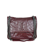 YSL Maroon Leather M Niki Shoulder Bag