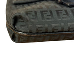Fendi Black Zucchino Messenger Crossbody Bag