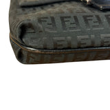 Fendi Black Zucchino Messenger Crossbody Bag