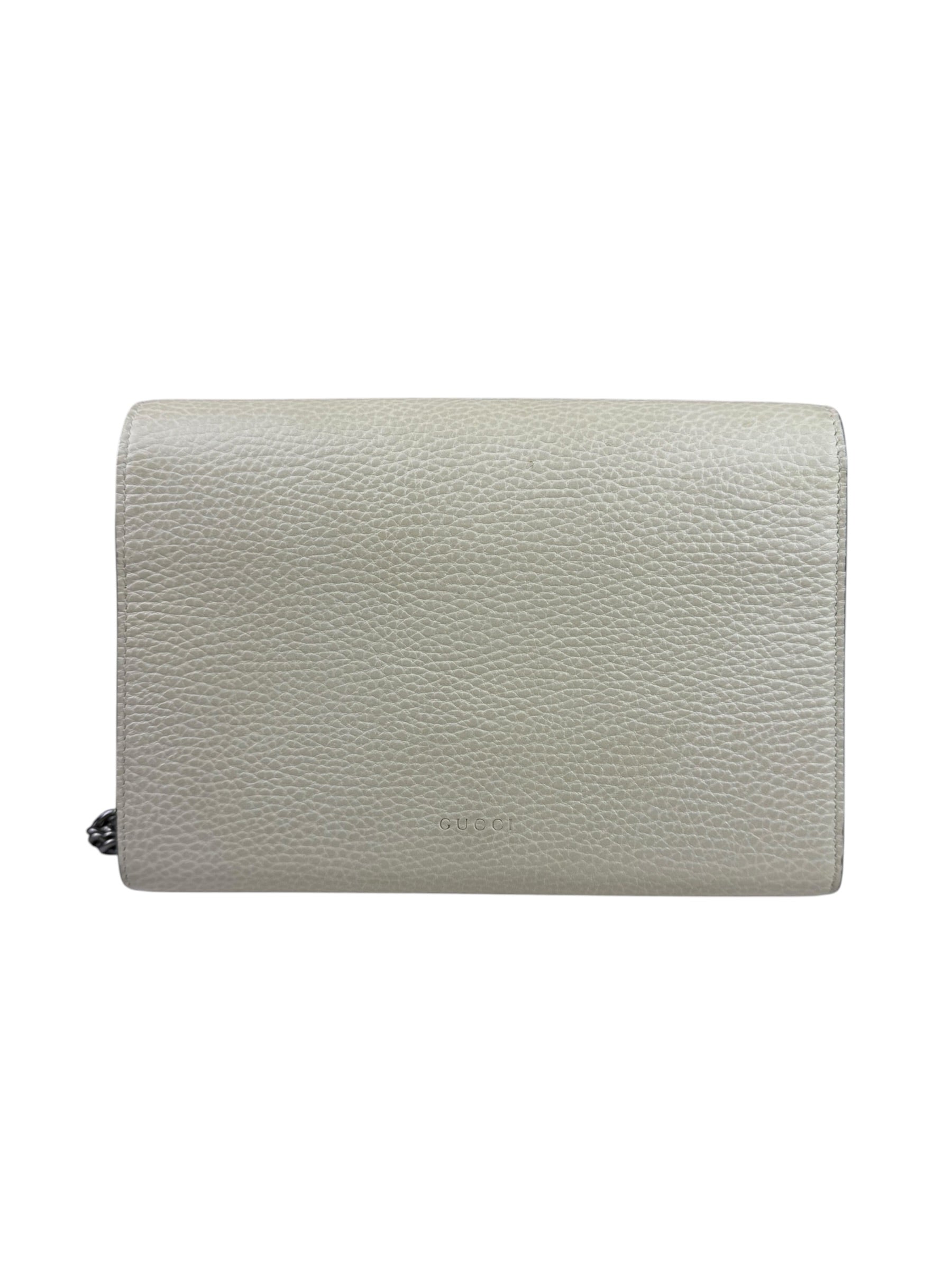 Gucci Beige Leather Dionysus Wallet On Chain