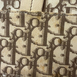 Christian Dior Vintage Monogram Flower Frame Satchel Hand Bag