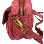 Prada Pink Leather Trim/Synthetic Tessuto Camera Bag