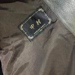 Vintage Black Leather Blazer Coat