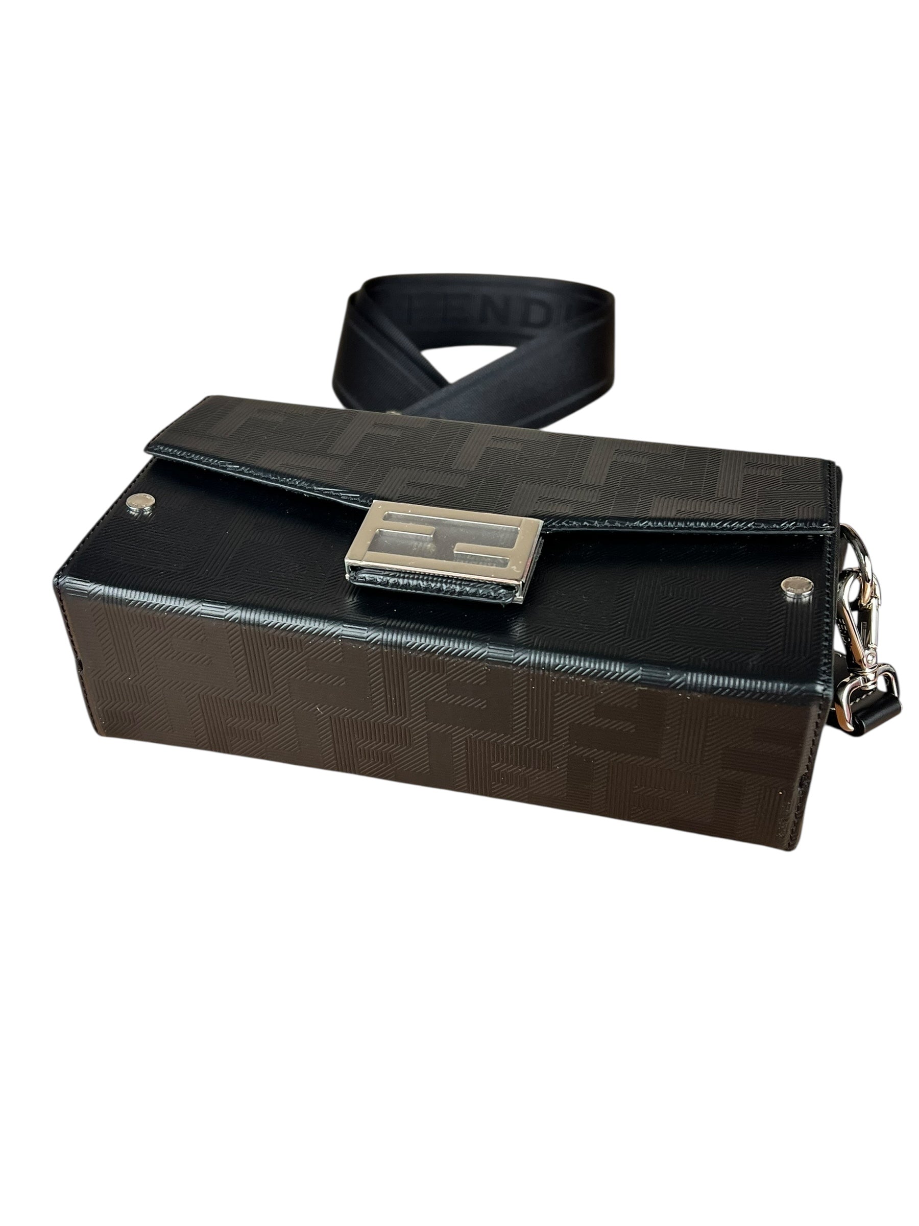 Fendi Soft Trunk Baguette Black