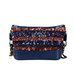 Chanel Gabrielle Small Sequin Hobo Bag Navy 2018