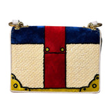 Prada Multicolor Velvet/Leather Trim Trompe L'oeil Cahier Crossbody Bag