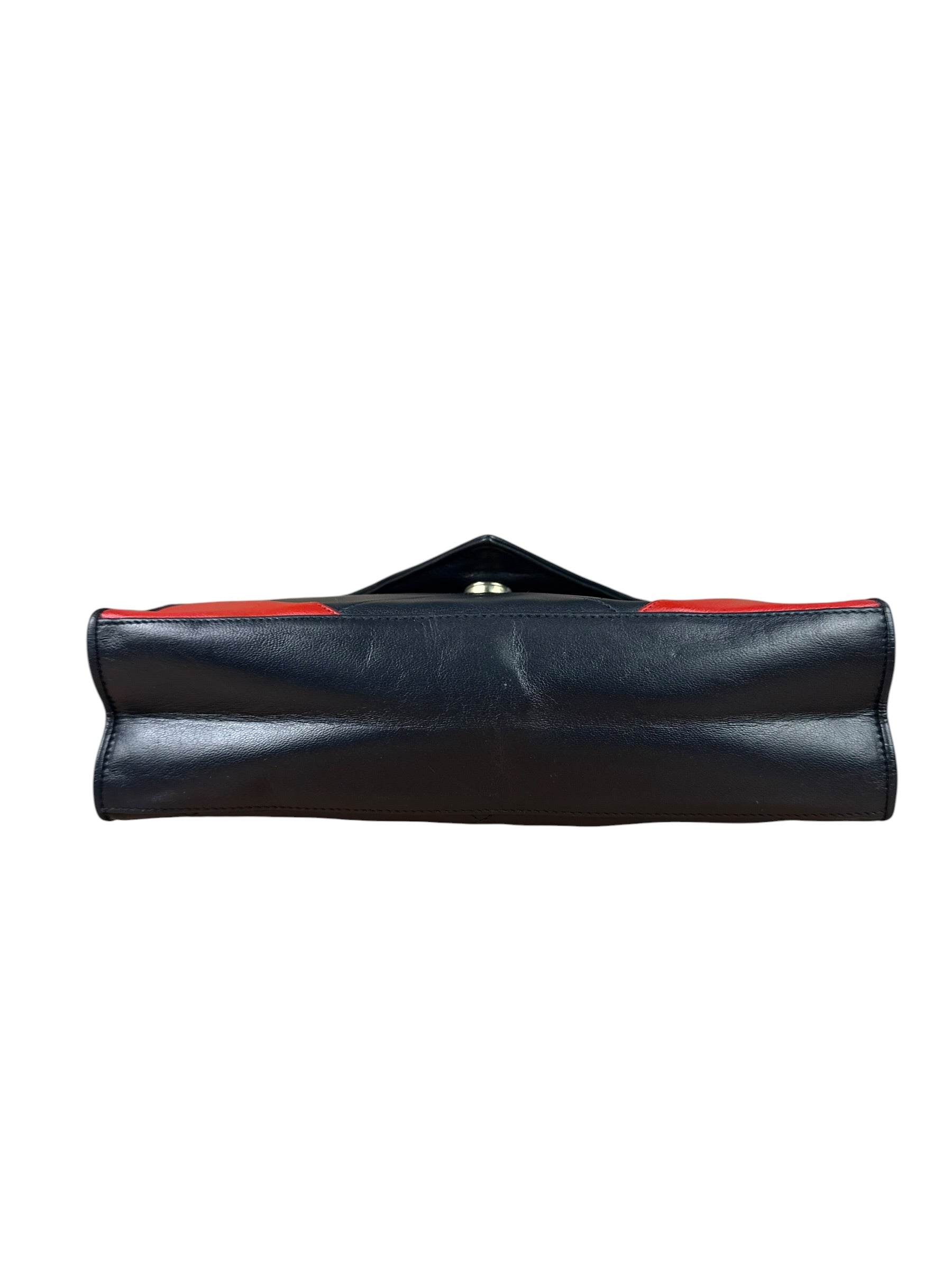 Chanel Vintage Navy/Red Quilted Leather Flap Bag 1989