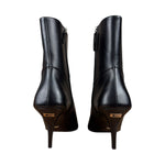 Gucci Black Leather Heel Boots