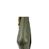 Coach Military Green Leather Signature Wristlet
