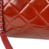Chanel Red Patent Leather Chain Shoulder Bag 2012