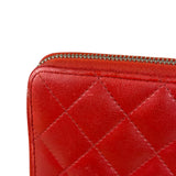 Chanel Red Quilted Leather Long Organizer Wallet 2010