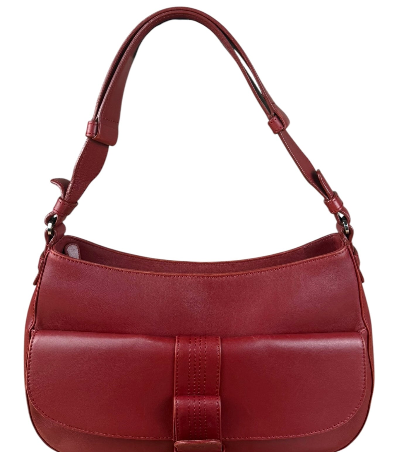 Loewe Vintage Red Leather Shoulder Bag