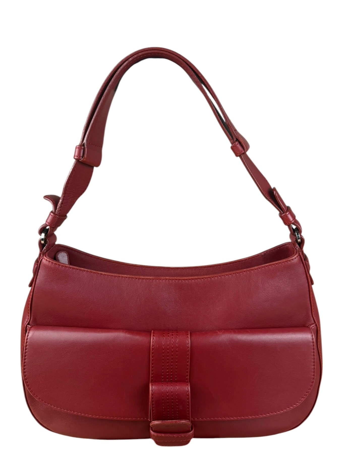 Loewe Vintage Red Leather Shoulder Bag
