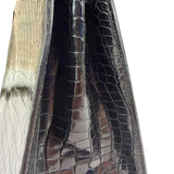 Hermes 1985 Black Crocodile Kelly 35
