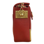 Chanel Red Quilted Leather Rock The Corner Minaudiere Shoulder Bag 2018