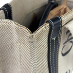 Chloe Grey/Black Leather Trim Tote