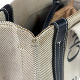 Chloe Grey/Black Leather Trim Tote