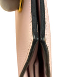 Fendi Light Pink Leather F Logo Snap Wallet