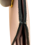 Fendi Light Pink Leather F Logo Snap Wallet