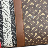 Burberry Leather TB Monogram Stripe E-Canvas Tote Bag
