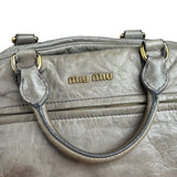 Miu Miu Green Vitello Leather Two-Way Bag