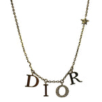 Christian Dior Dior Letter Charm/Pave O Star Necklace